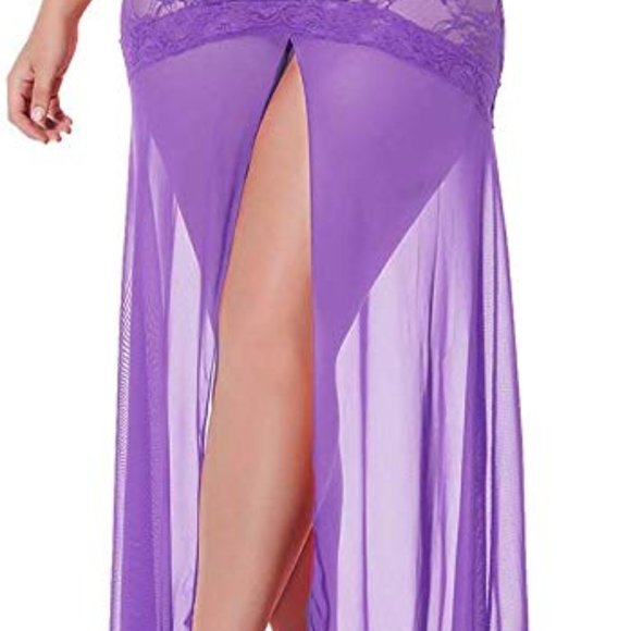 Sexy Plus Size Lingerie for Women Split Maxi Long - Picture 2 of 8